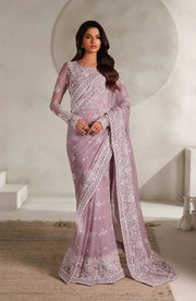 Zarif Muse Thread Embroidered Chiffon Unstitched Saree ZE-MT-05 Niora