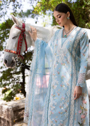 Saira Shakira Bloom Unstitched Lawn 3Pc Suit SS-25-08B SWEET OPEL