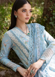 Saira Shakira Bloom Unstitched Lawn 3Pc Suit SS-25-08B SWEET OPEL
