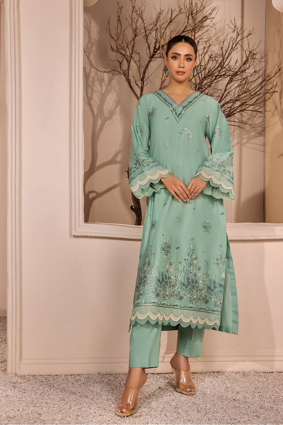 Zuri by Safwa Embroidered Cotton Unstitched 2Pc Suit ZUR-06