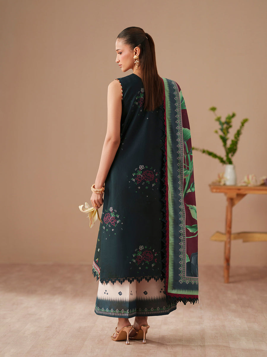 Bin Ilyas Jojo Summer Embroidered Lawn Unstitched 3Pc Suit D-81A