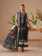 Bin Ilyas Jojo Summer Embroidered Lawn Unstitched 3Pc Suit D-81A