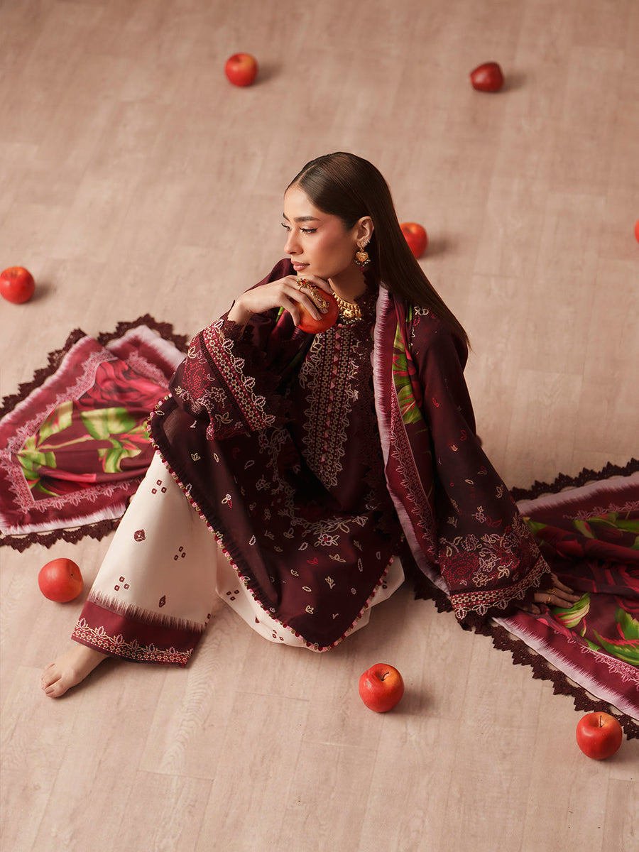 Bin Ilyas Jojo Summer Embroidered Lawn Unstitched 3Pc Suit D-81B
