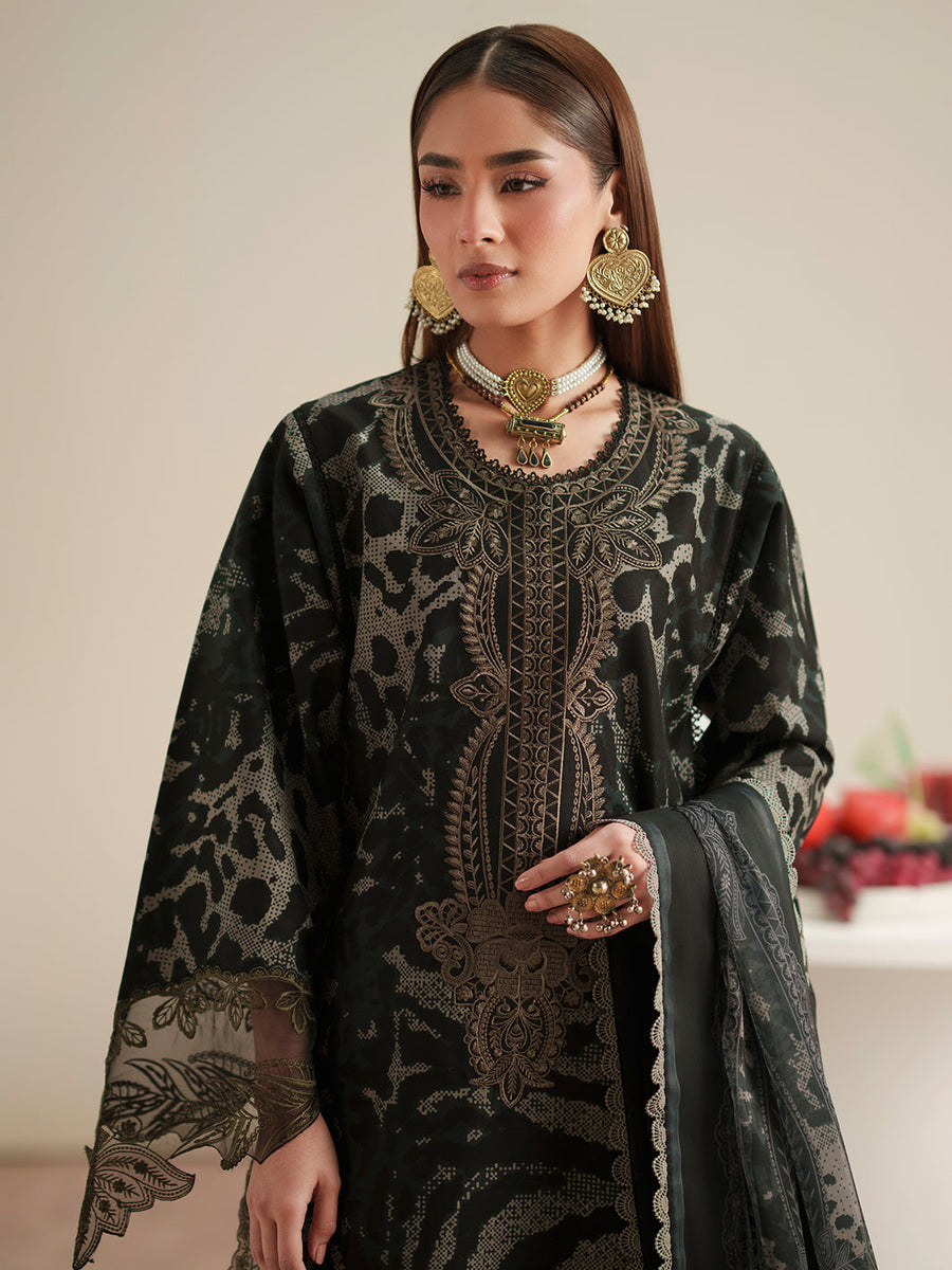 Bin Ilyas Jojo Summer Embroidered Lawn Unstitched 3Pc Suit D-82A