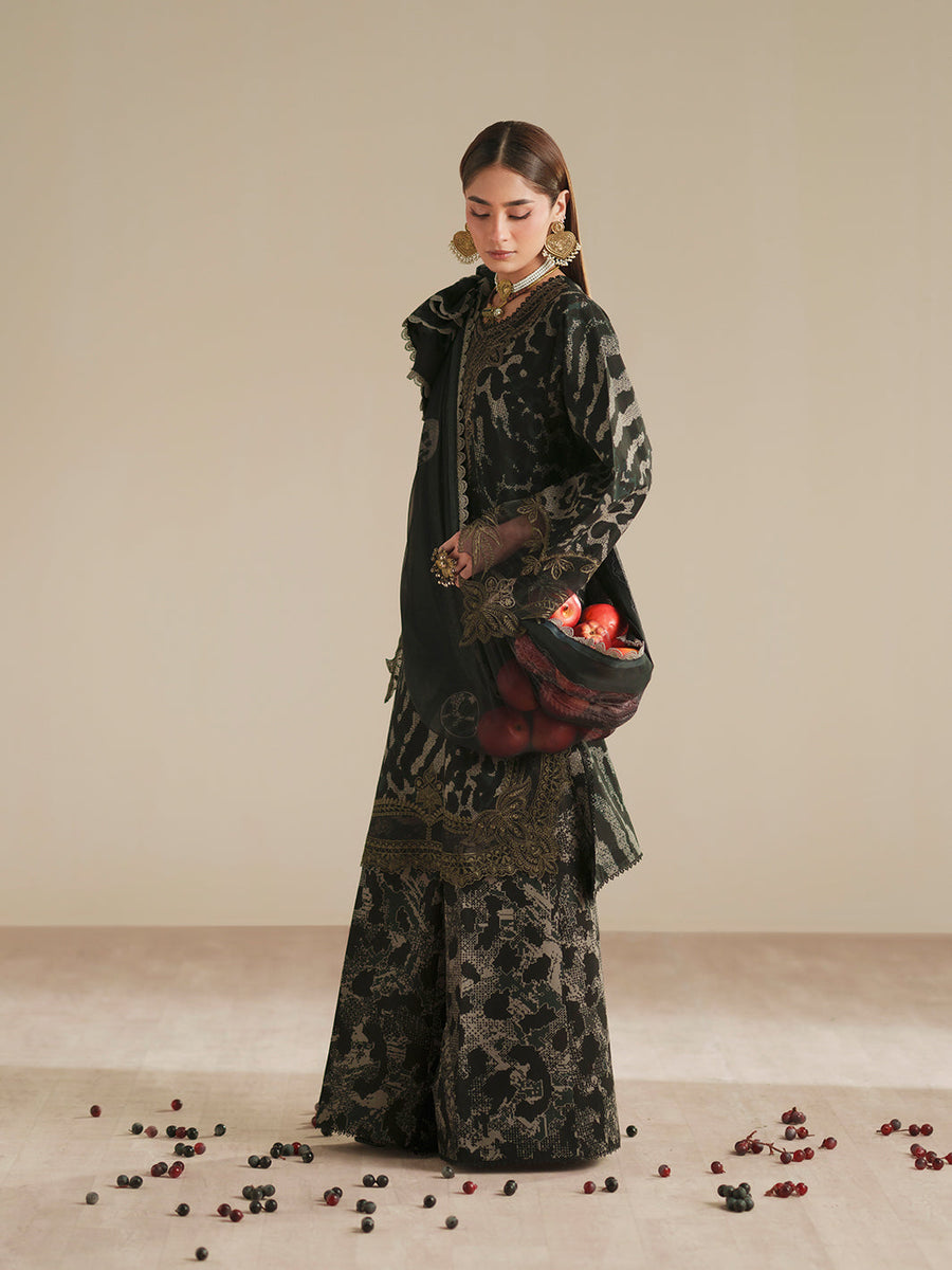 Bin Ilyas Jojo Summer Embroidered Lawn Unstitched 3Pc Suit D-82A