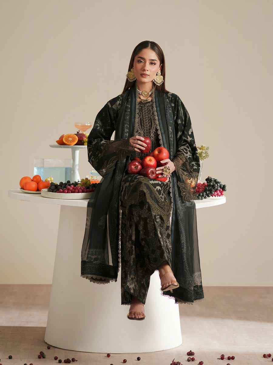Bin Ilyas Jojo Summer Embroidered Lawn Unstitched 3Pc Suit D-82A