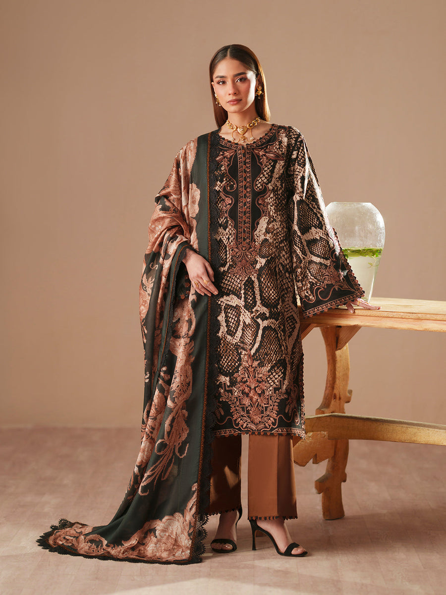 Bin Ilyas Jojo Summer Embroidered Lawn Unstitched 3Pc Suit D-83A
