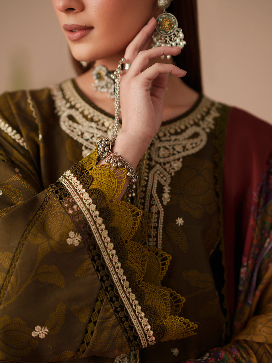 Bin Ilyas Jojo Summer Embroidered Lawn Unstitched 3Pc Suit D-84A