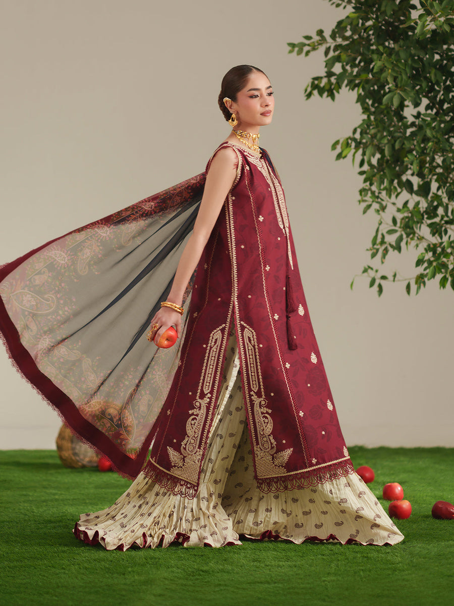 Bin Ilyas Jojo Summer Embroidered Lawn Unstitched 3Pc Suit D-84B