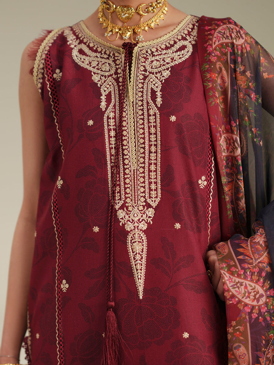 Bin Ilyas Jojo Summer Embroidered Lawn Unstitched 3Pc Suit D-84B