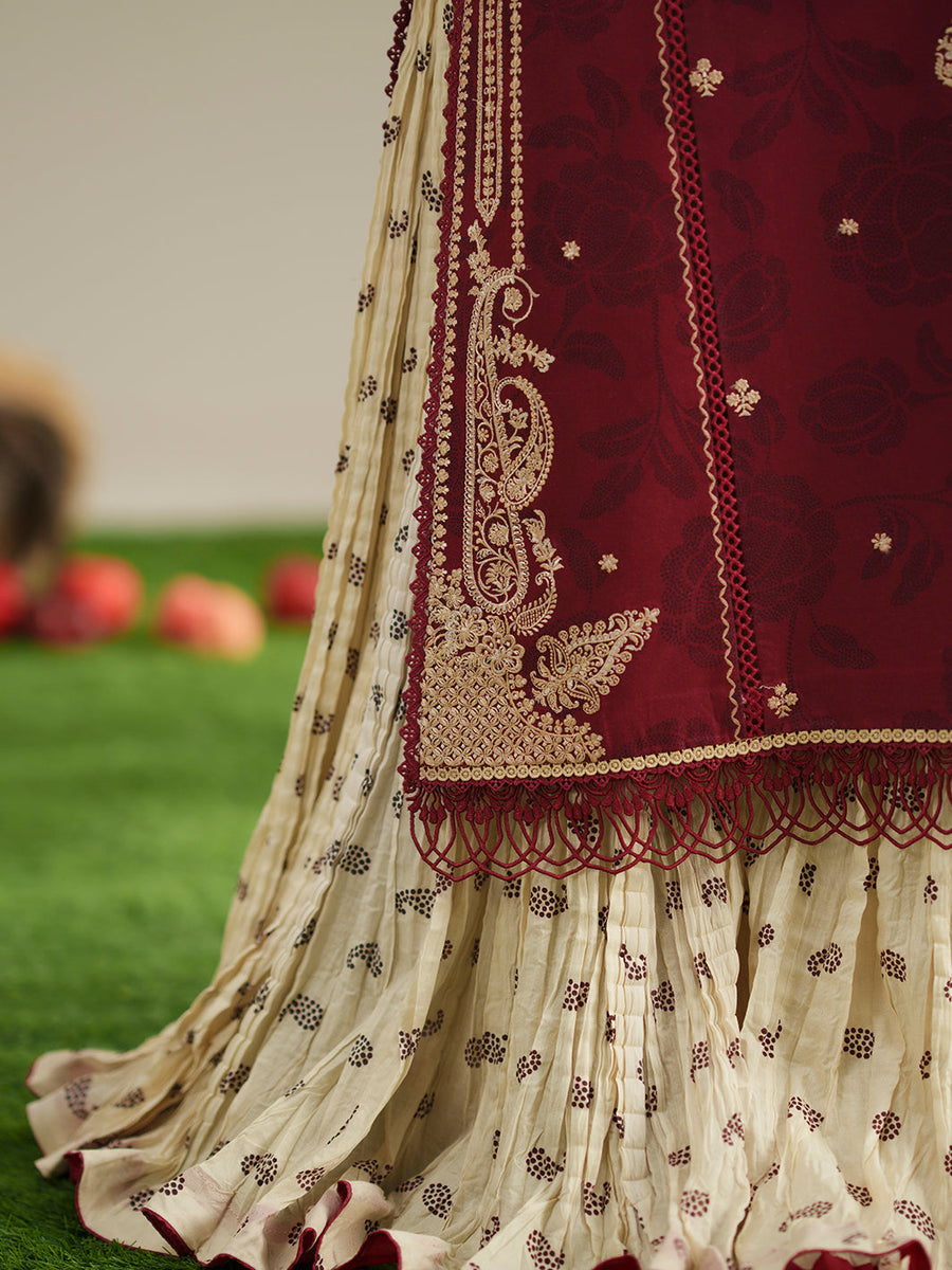Bin Ilyas Jojo Summer Embroidered Lawn Unstitched 3Pc Suit D-84B