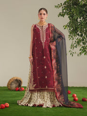 Bin Ilyas Jojo Summer Embroidered Lawn Unstitched 3Pc Suit D-84B