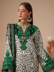 Bin Ilyas Jojo Summer Embroidered Lawn Unstitched 3Pc Suit D-85A
