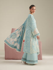 Bin Ilyas Jojo Summer Embroidered Lawn Unstitched 3Pc Suit D-86A