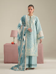 Bin Ilyas Jojo Summer Embroidered Lawn Unstitched 3Pc Suit D-86A