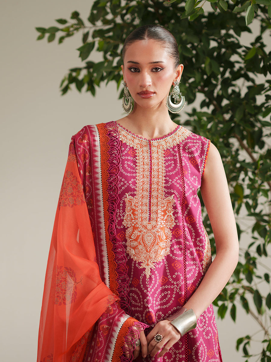 Bin Ilyas Jojo Summer Embroidered Lawn Unstitched 3Pc Suit D-87A