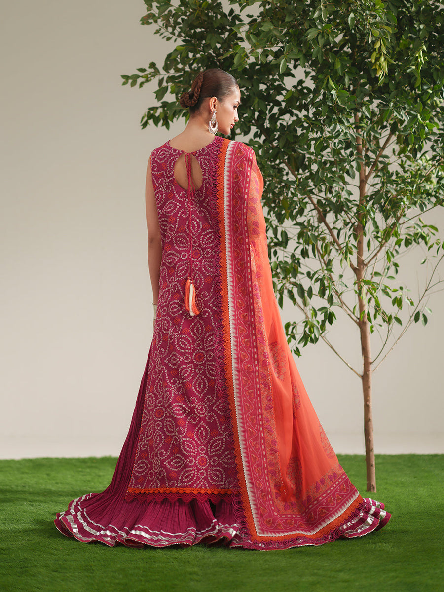 Bin Ilyas Jojo Summer Embroidered Lawn Unstitched 3Pc Suit D-87A