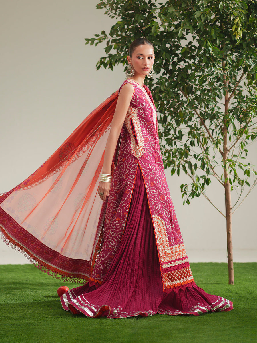 Bin Ilyas Jojo Summer Embroidered Lawn Unstitched 3Pc Suit D-87A