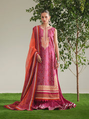 Bin Ilyas Jojo Summer Embroidered Lawn Unstitched 3Pc Suit D-87A