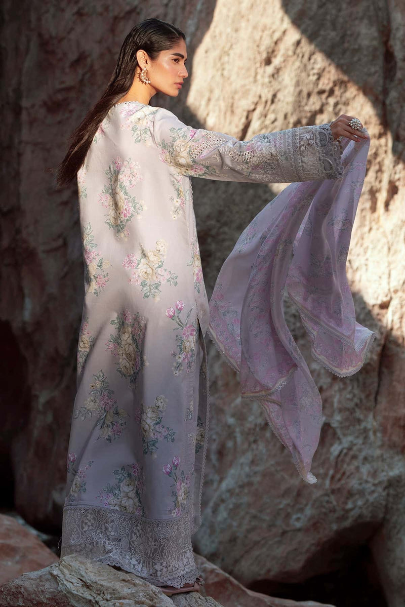 Afrozeh Summer Together Embroidered Lawn Unstitched 3Pc Suit - KESHІ
