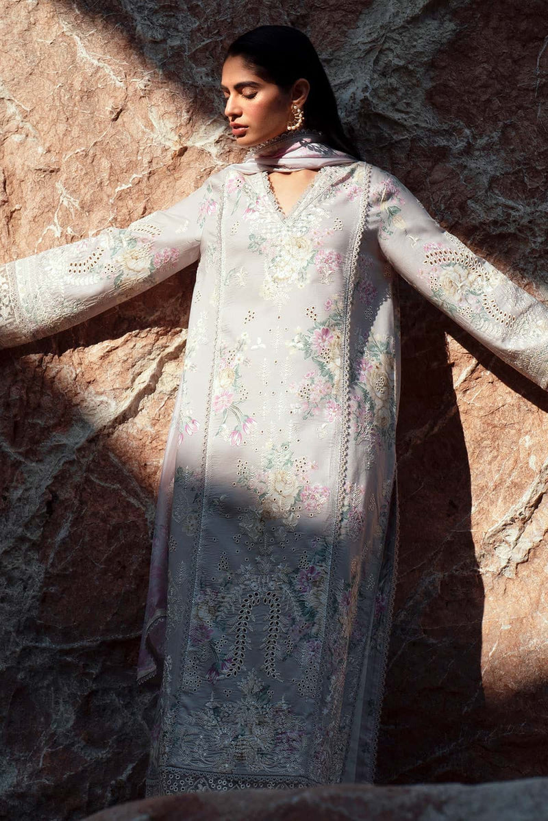 Afrozeh Summer Together Embroidered Lawn Unstitched 3Pc Suit - KESHІ