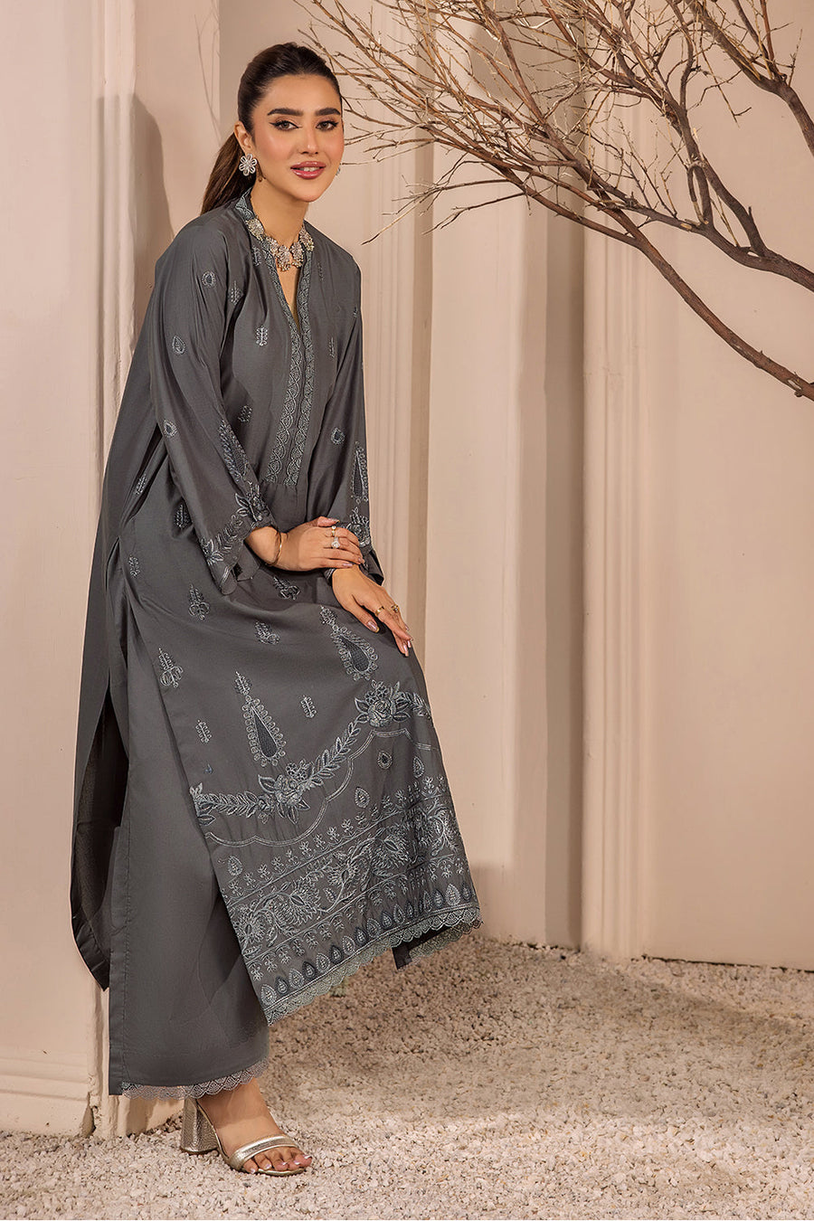 Zuri by Safwa Embroidered Cotton Unstitched 2Pc Suit ZUR-08