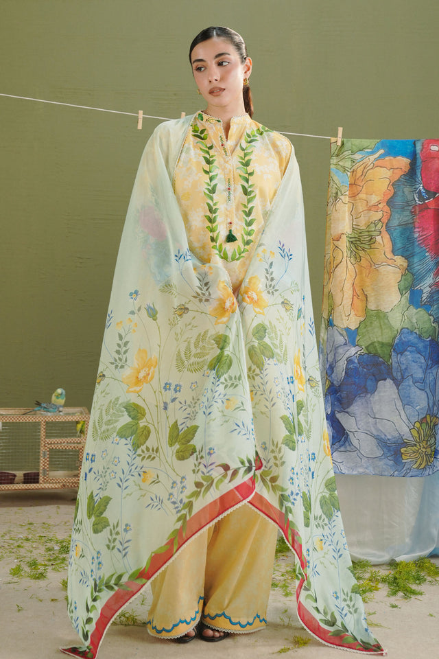 Coco by Zara Shahjahan Prints Unstitched Lawn 3Pc Suit D-08A Ayla