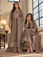 Noor by Saadia Asad Printskhaas Embroidered Linen Unstitched 3Pc Suit D-08A