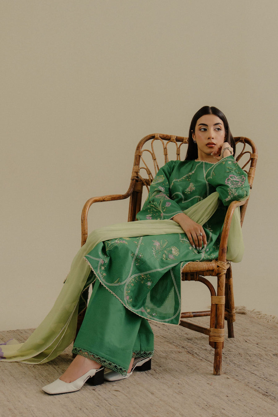 Coco by Zara Shahjahan Embroidered Lawn Unstitched 3Pc Suit 08B-TARA