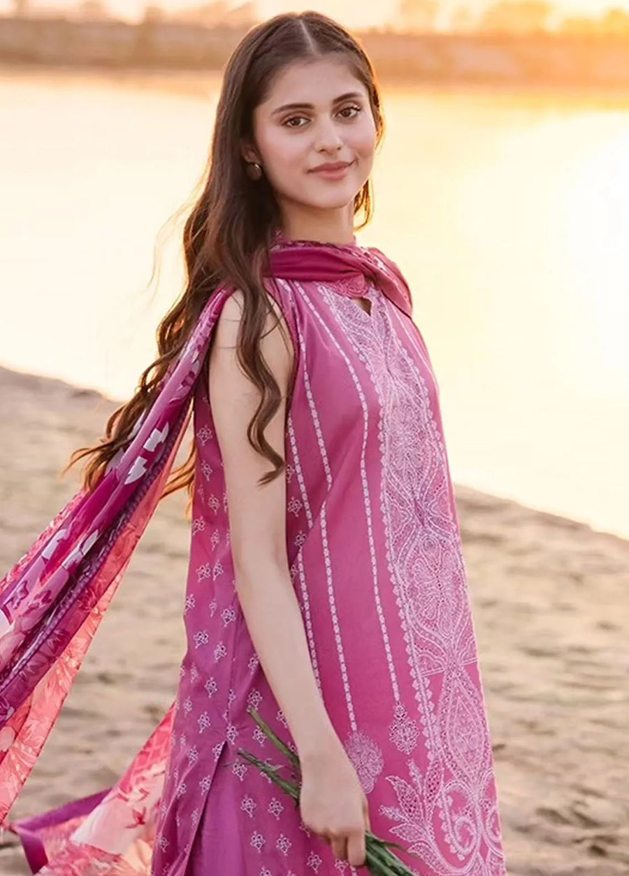 Maria.B M.Basics Embroidered Lawn Unstitched 3Pc Suit MB-08B