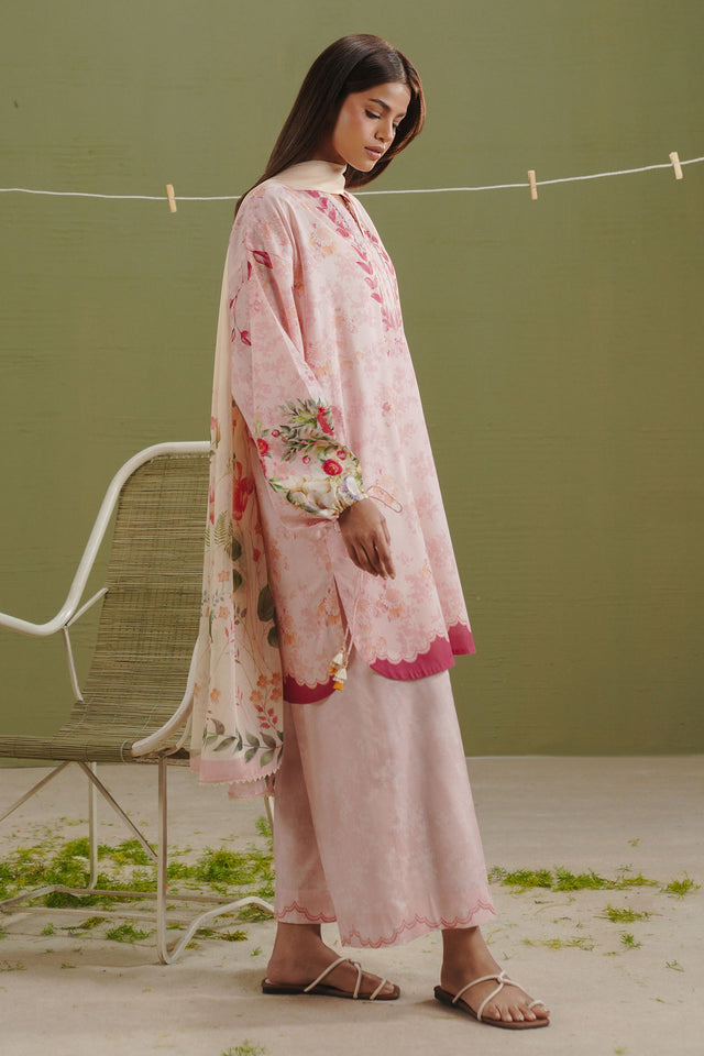 Coco by Zara Shahjahan Prints Unstitched Lawn 3Pc Suit D-08B Ayla
