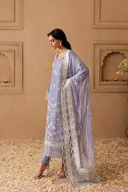 Emaan Adeel Sheherzadi Embroidered Chiffon Unstitched 3Pc Suit - SAHARSH