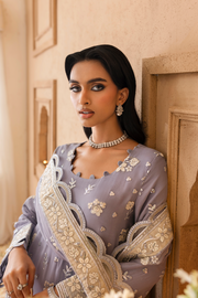 Emaan Adeel Sheherzadi Embroidered Chiffon Unstitched 3Pc Suit - SAHARSH