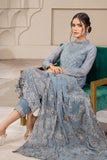 Falak by Zarif Unstitched Festive Formal Chiffon Suit ZF 05 BLUE BELL