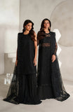 Zarif Muse Thread Embroidered Organza Unstitched 3Pc Suit ZE-MT-04 Maelin