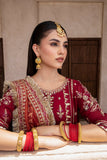 Zarposh Jahanara Festive Embroidered Chiffon Unstitched 3Pc Suit - ROSHAN