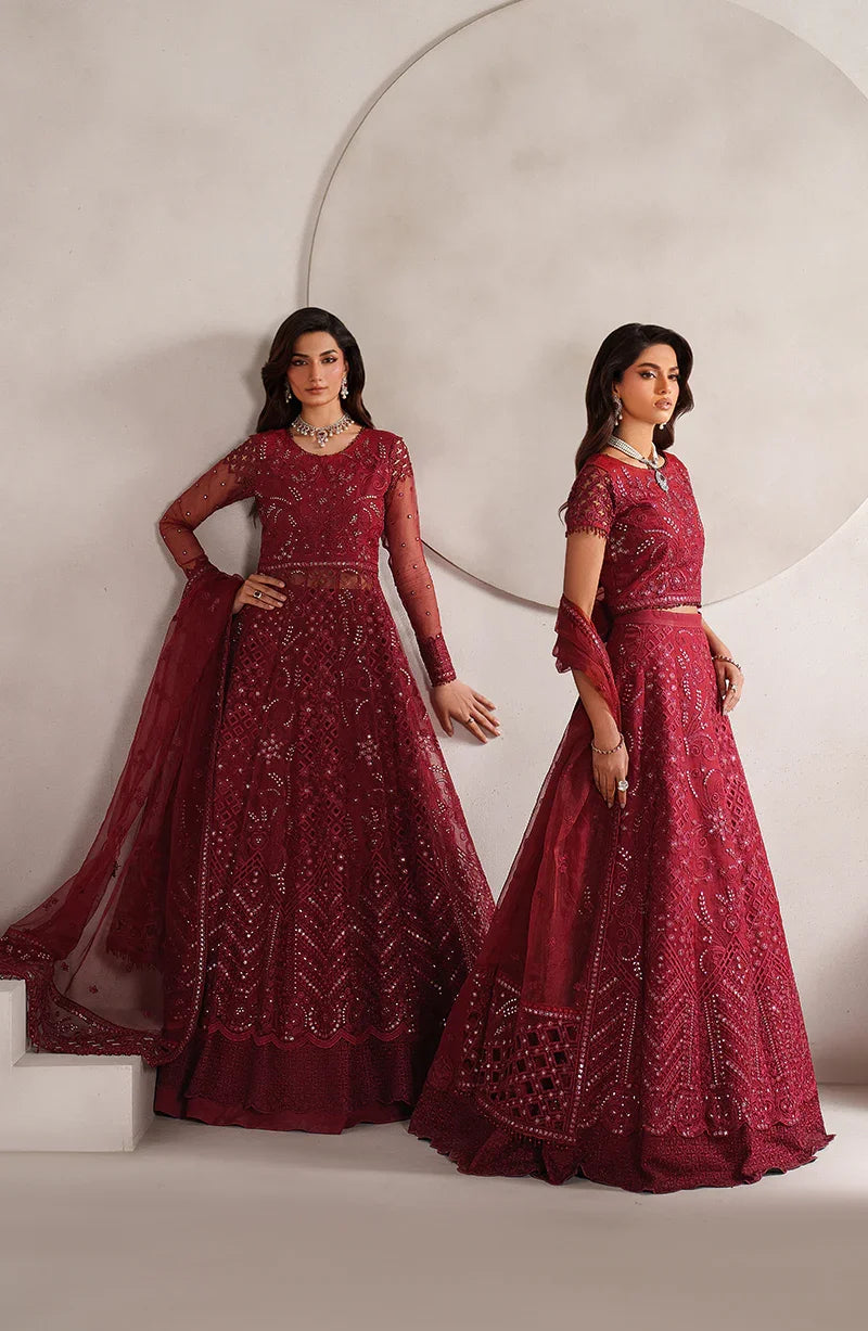 Zarif Muse Thread Embroidered Organza Unstitched 3Pc Suit ZE-MT-01 Sheen