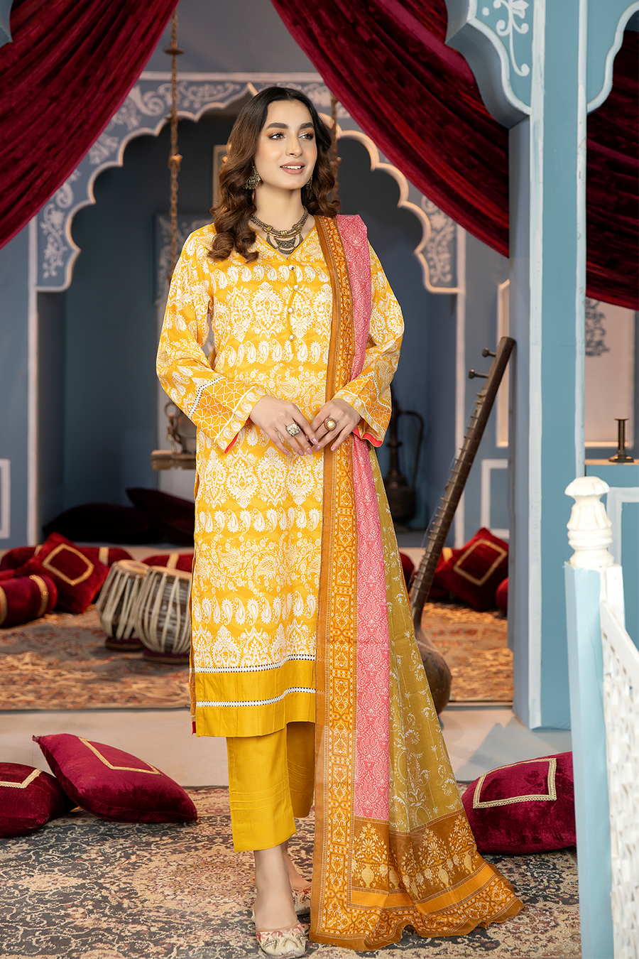 Safwa Summer Printed Lawn Unstitched 3 Piece Suit SSP-12
