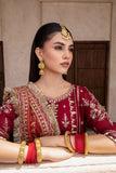 Zarposh Jahanara Festive Embroidered Chiffon Unstitched 3Pc Suit - ROSHAN