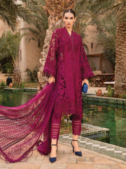 Maria.B Unstitched Embroidered Luxury Lawn 3Pc Suit D-2409-B