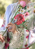 Close up image of OASIS beautiful Digital Printed Lawn Sleeves.