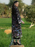 Sardinia Printkari Embroidered Lawn Unstitched 3Pc Suit D-901 BLACK LOTUS