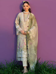 Sardinia Printkari Embroidered Lawn Unstitched 3Pc Suit D-908 ZINNIA