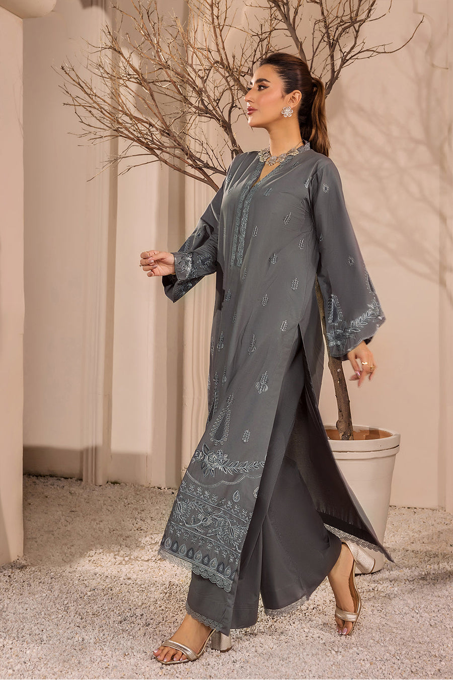 Zuri by Safwa Embroidered Cotton Unstitched 2Pc Suit ZUR-08