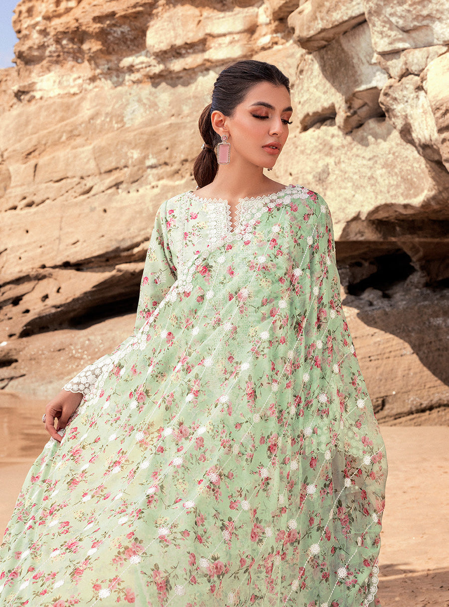 Zainab Chottani Embroidered Chikankari Lawn Unstitched 3Pc Suit D-09A Esme