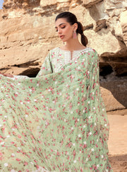 Zainab Chottani Embroidered Chikankari Lawn Unstitched 3Pc Suit D-09A Esme