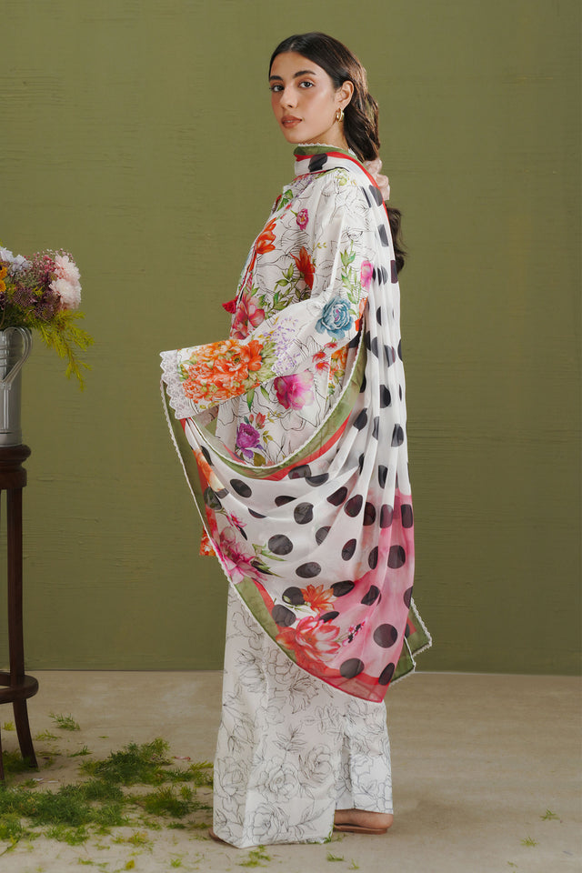 Coco by Zara Shahjahan Prints Unstitched Lawn 3Pc Suit D-09A Elix