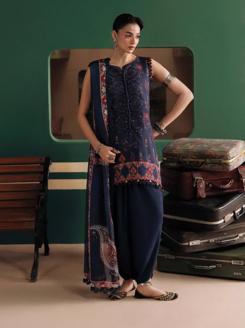 Maria B MBasics Embroidered Linen Unstitched 3Pc Suit MB-CUSV15-09A