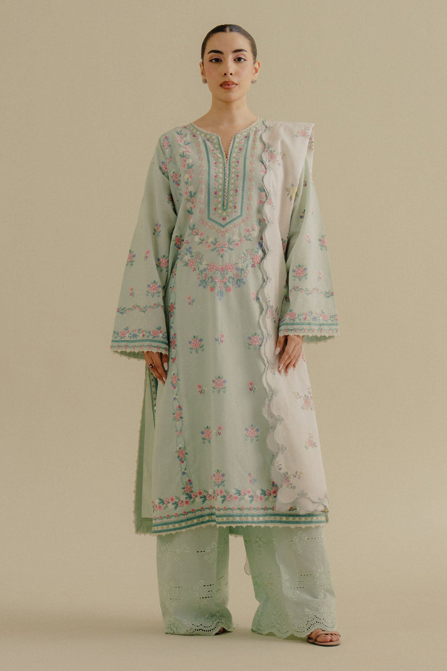 Coco by Zara Shahjahan Embroidered Lawn Unstitched 3Pc Suit 09A-ZEEST