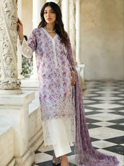 Zainab Chottani Embroidered Chikankari Lawn Unstitched 3Pc Suit D-09B Lamia